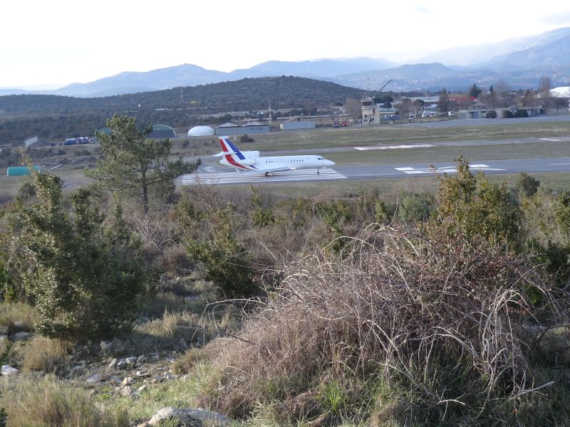 L'avion présidentiel de Skarkozy en Ardèche à Lanas