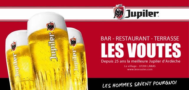 Jupiler bière Belge en Ardèche