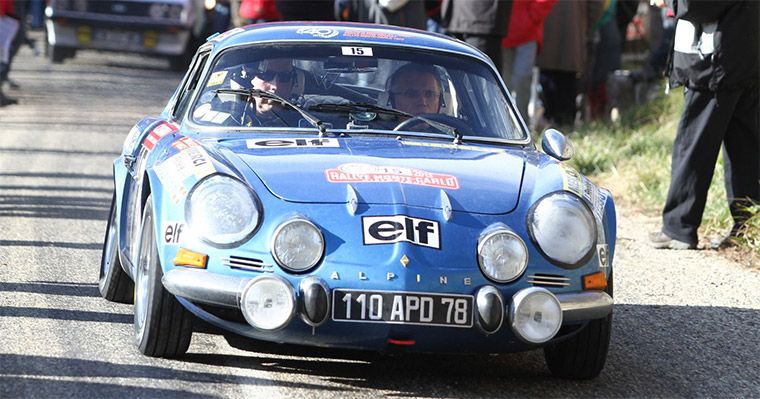 Alpine Berlinette au rally Monté Carlo historique